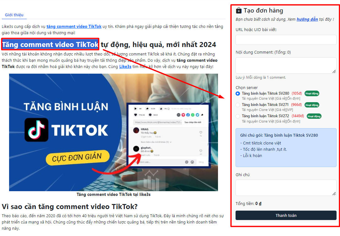 Dịch Vụ Tiktok